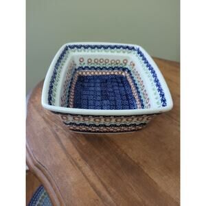 Boleslawiec Manufactura Polish Pottery Casserole Baking Dish